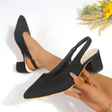 Breakj New Denim Back High Heel Shoes Sharp Head Light Single Shoes Fine Heel Head Large Size Sandals