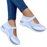 Breakj Summer Round Head Knitting Magic Thick-Soled Sandals Women Large Code Grid Roman