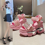Breakj Thick-Soled Sandals 2025 New Magic Sticky Toe Loose Pastry Bottom Sports Leisure Dad