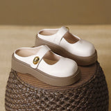 Breakj Bottom Bag Head Half Slippers Women Wear 2025 New Autumn Evening Wind Mary Jane