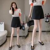 New Summer Women High Waist Mini Skirt Casual Ladies OL Style Black Short Skirts A-line Slim Fit Female