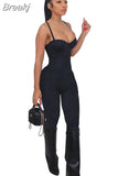 Sexy Bodycon Thin Jumpsuits Women Sleeveless Solid Romper Casual Sport One Piece Playsuits Summer Slim Clothing