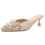 New 2023 Fashion Web Celebrity Design Cool Drag Women Spring And Summer Versatile Pointed High Heels Work