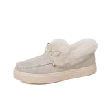 Breakj Autumn And Winter Women's Cotton Boots Plus Thick Low Help To Keep Warm Wool Cotton Shoes