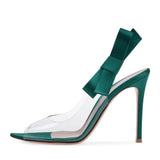 PVC Fish Mouth Sauce, Thin High Heel, Single Shoes, Large Size Sandals,