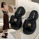 Breakj Slippers Women Wear Net Red Summer Sandals 2025 New Summer Cute Fashion Bow In