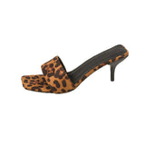 Breakj Slippers 2025 Summer Font Light High-Sleeker Cool Slippers Fashion Leopard Prints And