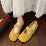 Breakj And Cute Girl Wind With Mary Treasure Shoes Summer New Daily Frosted Round Head Shallow Mouth Single