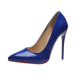 Breakj Large-Size Spring High Heel High-Heeled Shoes Leather Sharp Single Shoes Women's Shoes Size