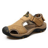 Men Sandals Genuine Leather 2023 Summer Outdoor Men Beach Sandals Big Sizes 38-48 Fashion Sandals Slippers Man