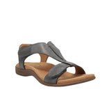 Breakj Summer New Large-Size Casual Women's Sandals Flat-Soled Thick-Soled Magic Stick Casual Beach
