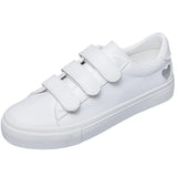Breakj Children 2025 New Casual Shoes Fashion Women's Shoes Students Breathable Magic Sticker Small White Shoes Spring And Autumn Flat Plate