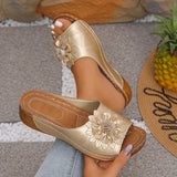 Breakj Flower Slippers Women's Slopes With A Thick Summer Cool Slippers 2025 Summer New