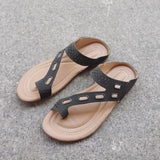 Clip Toe Slipper Hollow Out Splicing Flat Bottom Casual 414243 Large Size Cool