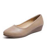 Breakj The Autumn Of 2025, The New Women's Single Shoe Slope And Comfortable Pointed Bean Shoes In The Heel Of The Working Mother's