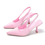 Breakj High-Heeled Sandals Baotou Behind The Empty Stumbling Stumbling New Shallow Tip Single-Shoe Fine Heel High
