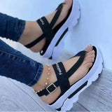 New Sandals Women Summer Wedges Beach Sandals Flip Flops Platform Sandals Outdoor Casual Ladies Plus Size Zapatillas