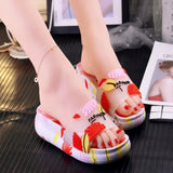 Soft Womans Sandals Outside Summer Womans Home Slippers Indoor Flat Non-slip Bath Bathroom Ladies Slides Beach Casual