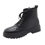 Breakj Front Tied Martin Boots Girl Thick Bottom Raised Thin Boots Large Size Short Boots Girl