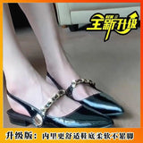 Breakj Fragrant Temperament Sandals Women 2025 Korean Version Of Casual Wear Height Single Shoes Buckle Anti-Slip Women's Shoes