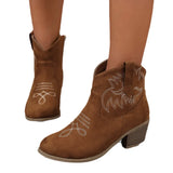 Breakj Short Boots Women 2025 Autumn New Round Head Thick And Large Size Side Zipper Martin
