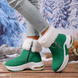 Breakj Snow Boots Women Winter New Brushing Short Cylinder Plus Velvet Warms High-Thick Bottoms To Keep Warm Snow Boots
