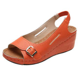 Women Sandals Slip On Wedge Heels Sandals Summer 2023 New Wedges Shoes Women Soft Heeled Sandals Female Elegant Sandalias