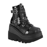 Breakj Bottom Women's Boots 2025 New Slope With Demonia Bat Belt Buckle Short Barrel Martin