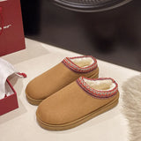 Women's Shoes, Snow Boots, Women's Winter Fashion, Baotou Slippers, Muffin, Thick Soles, Warm Cotton