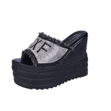 Wedges High Heels Slippers Leisure Summer Sandal Woman Shoes Women Platform Mules Slippers Slip on Outside