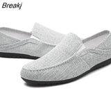 breathable male flat shoes 2023 new summer new casual driving shoes lightweight wear-resistant slippery lazy shoes
