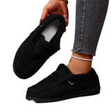 Breakj Women 2025 Autumn New Thick Soles Low Help Happy Shoes Warm Indoor And Outdoor Wearing Cotton