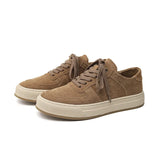 Breakj Men's Shoes Advanced Sense 2023 New Breathable Turn Wool Casual Leather Shoes Men's Retro Versatile Casual Board Shoes