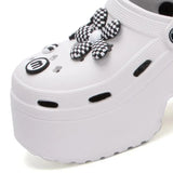 Thick Bottom Clogs Sandals Women Summer 2024 Hollow Out Chunky Platform Slippers Woman Non Slip Massage Beach Slides