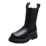 Boots Women Fall 2023 New British Wind Boots Platform Chesille Short Boots Inss Damp Chimney