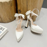 Spring New High Heel Waterproof Platform Single Shoe Spot