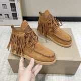 2025 New Esopaline With Short Boots Female Western Cowboy Velvet Tute Tatry Tatry Flat