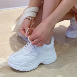 Breakj Shoes Women 2025 Spring And Autumn New Fashion Leisure Ins Trendy Leather Breathable Sports