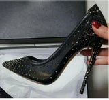 Furtado 2022 spring summer Pointed Toe Stilettos Heels woman transparent Wire side shallow pumps Sequins Wedding