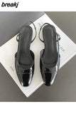 Elegant Mixed Color Slingback Sandals Women Elastic Band Back Strap Flat Ballet New Design Shoes Brand Mule Office