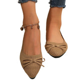 Women's 2025 New Bean Shoes Knitted Flat Shoes Shallow Flying Shoes Large Women's