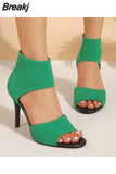 Brand New 2023 Summer Spring Female Ankle Strap Pumps Thin Heels Pointed Toe Office Ladies Sandal Elegant Party