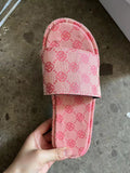 Breakj Large Size Thick Bottom Female Slippers 2024 New Plum Embroidery Pine Cake Bottom Casual Female