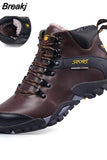 2023 Men Snow Boots Waterproof Men Footwear Winter Ankle Boots Fur Breathable Men Winter Shoes 3 Colors Male