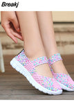 Shoes Plus Size Women 2023 Fashion Elastic Band Weave Shoes Women Comfort Flat Shoes Women Casual Loafers Zapatos De