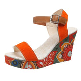Breakj 2025 Spring And Summer New Loose Pastry Slope Sandals Women's One-Character Buckle With Thick-Soled Fashion
