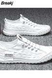 Men Shoes fashion Canvas Loafers Breathable Autumn lace up comfortable Casual Shoes Outdoor Men Sneakers