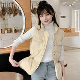 Ultra Light Down Vest Jacket Women Loose Short Vest Windproof Lightweight Warm Waistcoat White Duck Down Coat