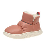 Leather Waterproof Snow Boots for Women 2023 Winter Non Slip Thick Plush Ankle Boots Woman Soft Sole Warm Cotton Padded