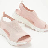 Breakj Sandals Women's Shoes Summer New Net Cloth Thick-Soled Soft Soles Casual Sports Women's Shoes Flat Sole Flying Fish Mouth